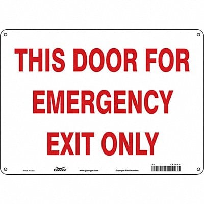Safety Sign 10 in x 14 in Polyethylene