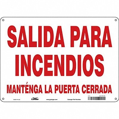 Safety Sign 10 in x 14 in Aluminum