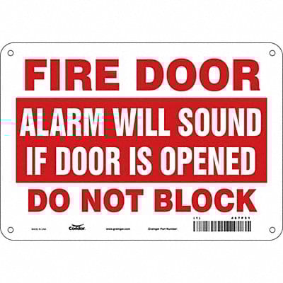 Safety Sign 7 in x 10 in Aluminum