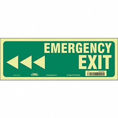 Safety Sign 5 in x 14 in Glow Vinyl