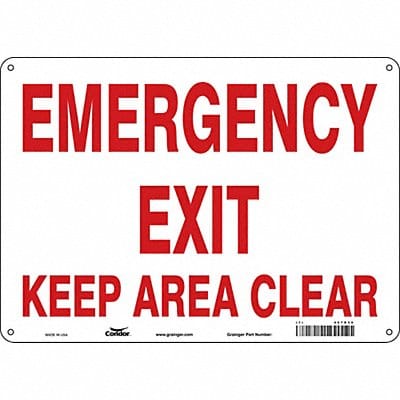 Safety Sign 10 in x 14 in Aluminum