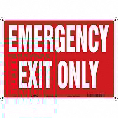 Safety Sign 10 in x 14 in Aluminum