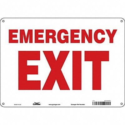 Safety Sign 10 in x 14 in Aluminum