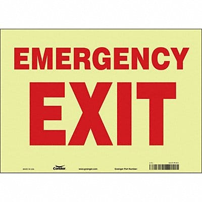 Safety Sign 10 in x 14 in Glow Vinyl