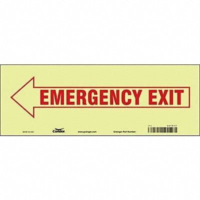 Safety Sign 5 in x 14 in Glow Vinyl