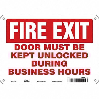 Safety Sign 7 in x 10 in Polyethylene