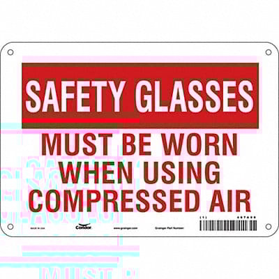 Safety Sign 7 inx10 in Polyethylene