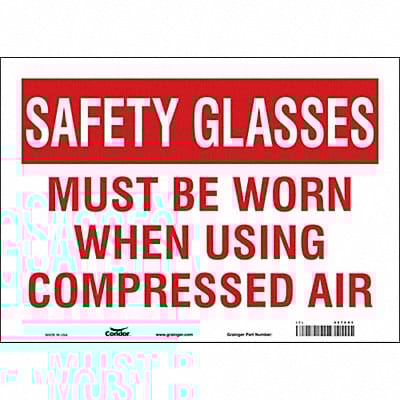 Safety Sign 10 inx14 in Vinyl