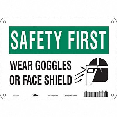 Safety Sign 7 inx10 in Polyethylene