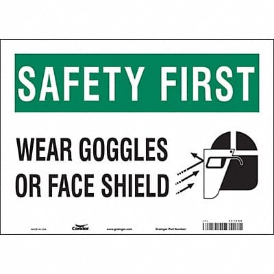 Safety Sign 10 in x 14 in Vinyl