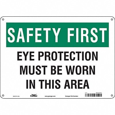 Safety Sign 10 inx14 in Polyethylene