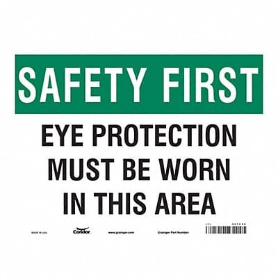 Safety Sign 10 inx14 in Vinyl