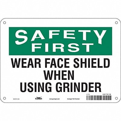 Safety Sign 7 in x 10 in Aluminum