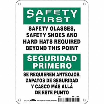Safety Sign 10 inx7 in Polyethylene