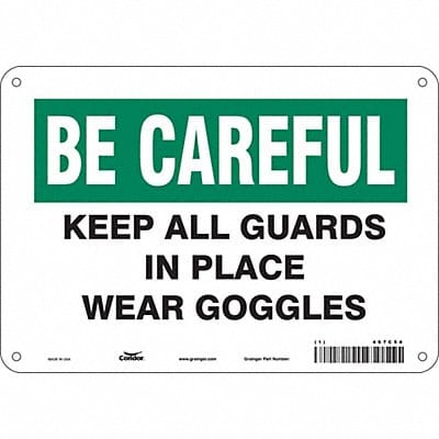 Safety Sign 7 in x 10 in Aluminum