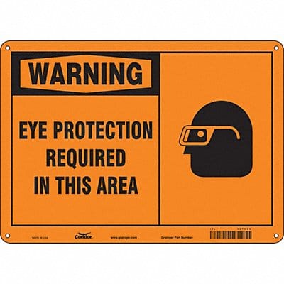 Safety Sign 10 in x 14 in Aluminum