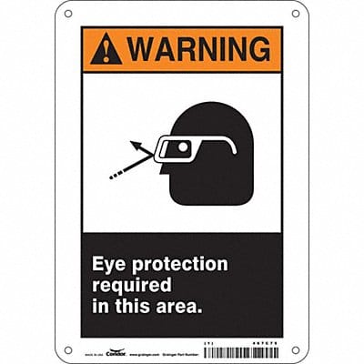 Safety Sign 10 in x 7 in Polyethylene