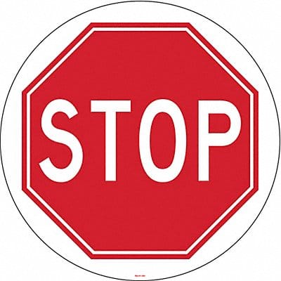 Anti-Slip Floor Sign 17 inx17 in Vinyl