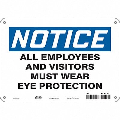Safety Sign 7 inx10 in Polyethylene