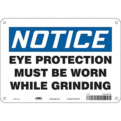 Safety Sign 7 inx10 in Polyethylene