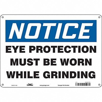 Safety Sign 10 in x 14 in Polyethylene