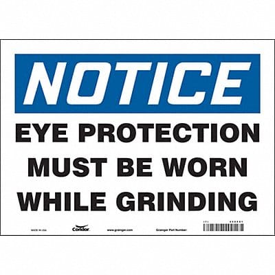 Safety Sign 10 inx14 in Vinyl