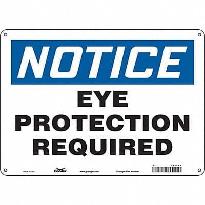 Safety Sign 10 in x 14 in Aluminum