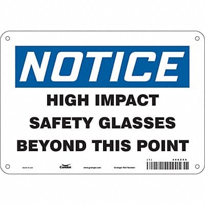 Safety Sign 7 in x 10 in Polyethylene