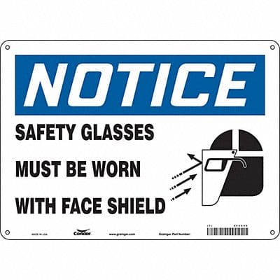 Safety Sign 10 inx14 in Aluminum