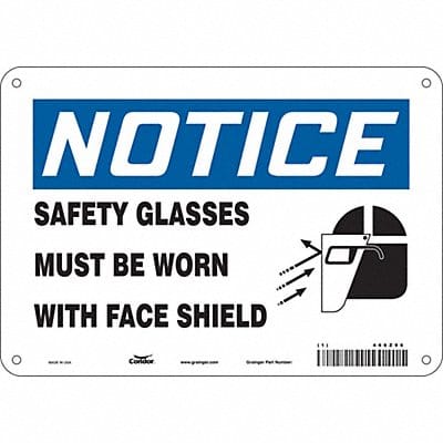 Safety Sign 7 inx10 in Polyethylene