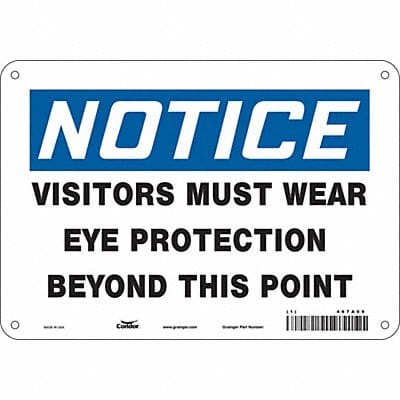 Safety Sign 7 in x 10 in Polyethylene