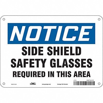 Safety Sign 7 inx10 in Polyethylene