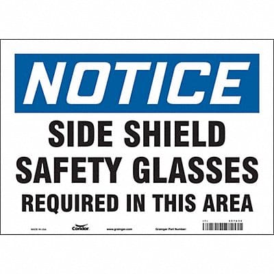 Safety Sign 10 inx14 in Vinyl