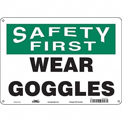 J7029 Safety Sign 10 inx14 in Polyethylene