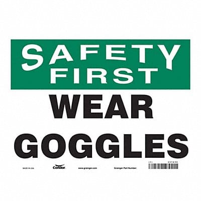 J7029 Safety Sign 10 in x 14 in Vinyl