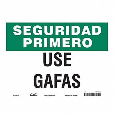 Safety Sign 10 in x 14 in Vinyl