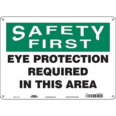 Safety Sign 10 inx14 in Polyethylene