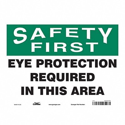Safety Sign 10 inx14 in Vinyl