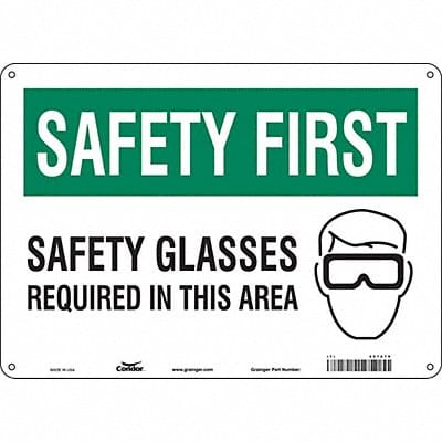 Safety Sign 10 inx14 in Polyethylene