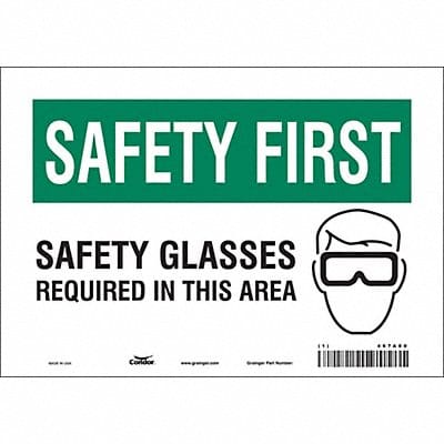 Safety Sign 7 inx10 in Vinyl
