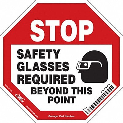Safety Sign 12 inx12 in Vinyl