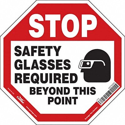 Safety Sign 18 inx18 in Vinyl
