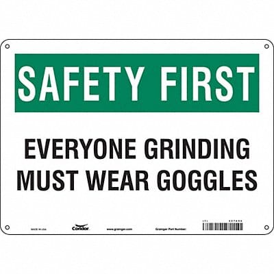 Safety Sign 10 in x 14 in Aluminum