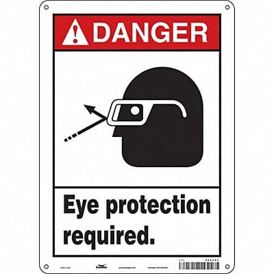 Safety Sign 14 in x 10 in Polyethylene