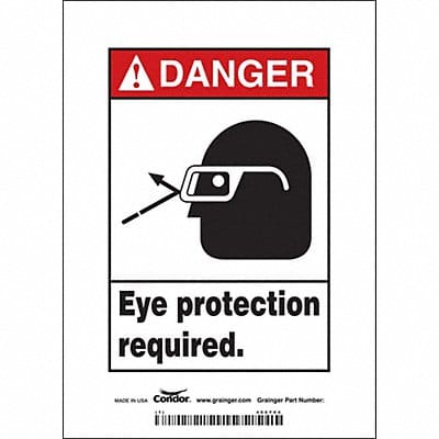Safety Sign 7 in x 5 in Vinyl
