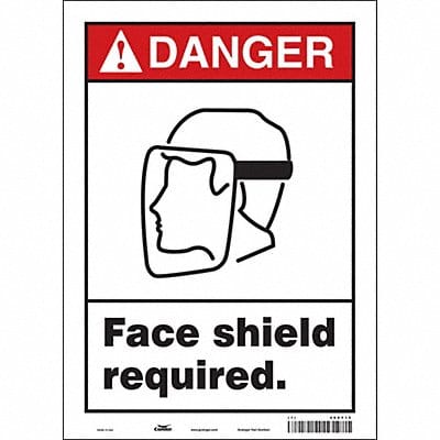 Safety Sign 14 in x 10 in Vinyl