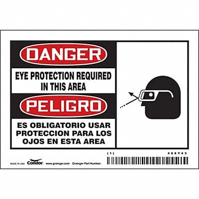Safety Sign 3.5in x 5in Vinyl PK5