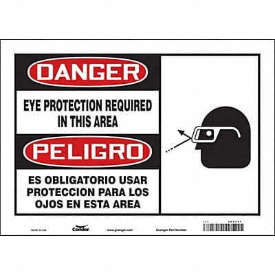 Safety Sign 10 in x 14 in Vinyl