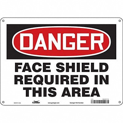 Safety Sign 10 in x 14 in Aluminum