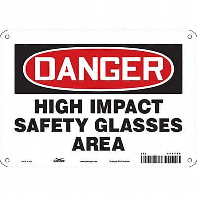 Safety Sign 7 in x 10 in Polyethylene